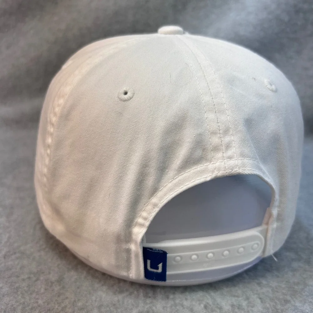 Huk Logo Patch Mens White Performance Snapback Rope Hat OSFM